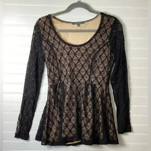catherine malandrino Lace Blouse Size Small